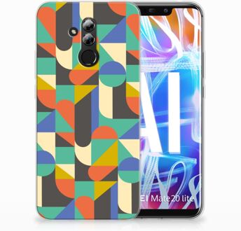 B2Ctelecom Huawei Mate 20 Lite Uniek TPU Hoesje Funky Retro