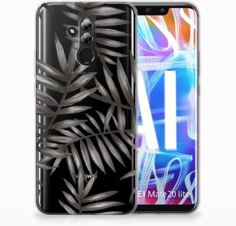 B2Ctelecom Huawei Mate 20 Lite Uniek TPU Hoesje Leaves Grey