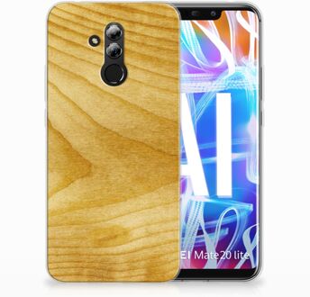 B2Ctelecom Huawei Mate 20 Lite Uniek TPU Hoesje Licht Hout