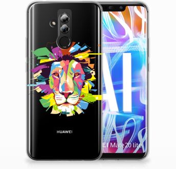 B2Ctelecom Huawei Mate 20 Lite Uniek TPU Hoesje Lion Color