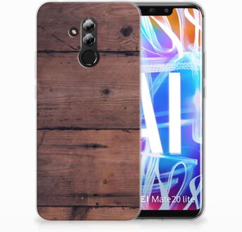 B2Ctelecom Huawei Mate 20 Lite Uniek TPU Hoesje Old Wood