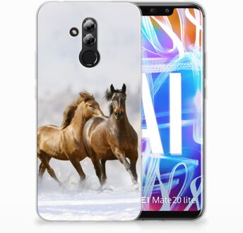 B2Ctelecom Huawei Mate 20 Lite Uniek TPU Hoesje Paarden