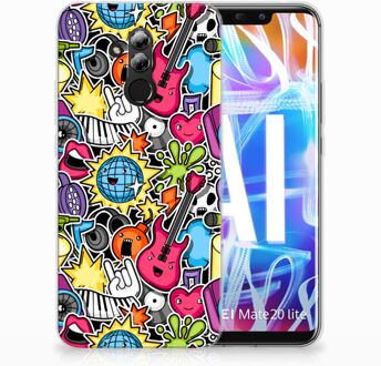 B2Ctelecom Huawei Mate 20 Lite Uniek TPU Hoesje Punk Rock