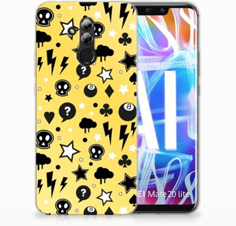 B2Ctelecom Huawei Mate 20 Lite Uniek TPU Hoesje Punk Yellow