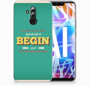 B2Ctelecom Huawei Mate 20 Lite Uniek TPU Hoesje Quote Begin