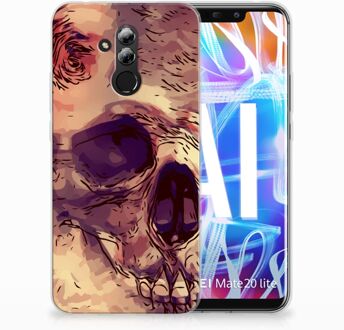 B2Ctelecom Huawei Mate 20 Lite Uniek TPU Hoesje Skullhead