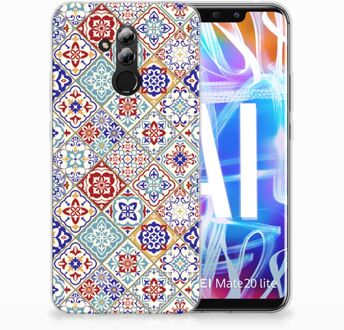 B2Ctelecom Huawei Mate 20 Lite Uniek TPU Hoesje Tiles Color