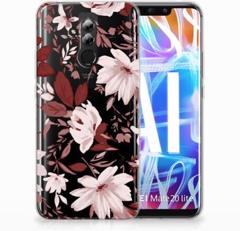 B2Ctelecom Huawei Mate 20 Lite Uniek TPU Hoesje Watercolor Flowers