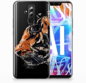 B2Ctelecom Huawei Mate 20 Lite Uniek TPU Hoesje Watercolor Tiger