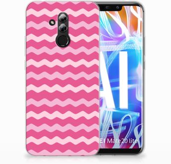 B2Ctelecom Huawei Mate 20 Lite Uniek TPU Hoesje Waves Pink