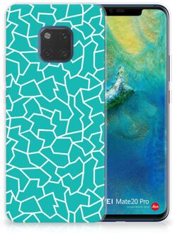 B2Ctelecom Huawei Mate 20 Pro TPU Hoesje Design Cracks Blue