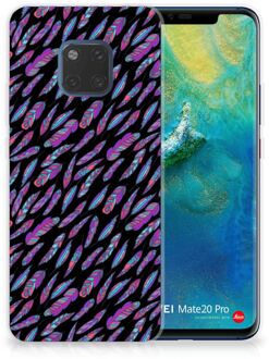 B2Ctelecom Huawei Mate 20 Pro TPU Hoesje Design Feathers Color