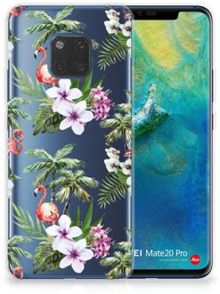 B2Ctelecom Huawei Mate 20 Pro TPU Hoesje Design Flamingo Palms