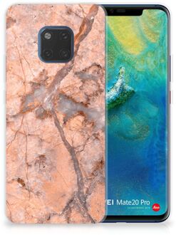 B2Ctelecom Huawei Mate 20 Pro TPU Hoesje Design Marmer Oranje