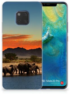 B2Ctelecom Huawei Mate 20 Pro TPU Hoesje Design Olifanten