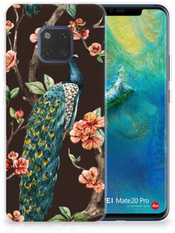 B2Ctelecom Huawei Mate 20 Pro TPU Hoesje Design Pauw met Bloemen