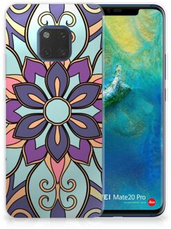 B2Ctelecom Huawei Mate 20 Pro TPU Hoesje Design Purple Flower