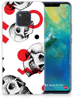 B2Ctelecom Huawei Mate 20 Pro TPU Hoesje Design Skull Red