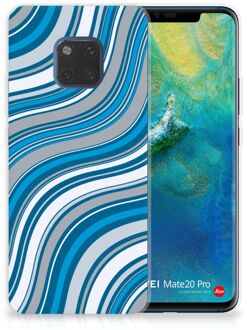 B2Ctelecom Huawei Mate 20 Pro TPU Hoesje Design Waves Blue