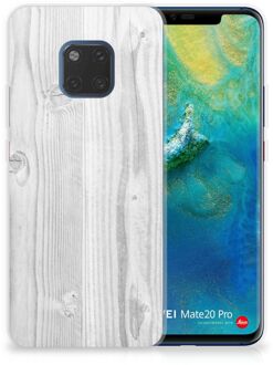 B2Ctelecom Huawei Mate 20 Pro TPU Hoesje Design White Wood