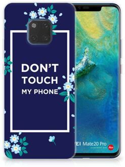 B2Ctelecom Huawei Mate 20 Pro TPU Hoesje Flowers Blue DTMP