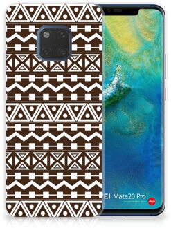 B2Ctelecom Huawei Mate 20 Pro Uniek TPU Hoesje Aztec Brown