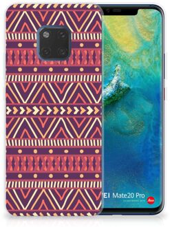 B2Ctelecom Huawei Mate 20 Pro Uniek TPU Hoesje Aztec Purple