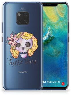 B2Ctelecom Huawei Mate 20 Pro Uniek TPU Hoesje Boho Skull