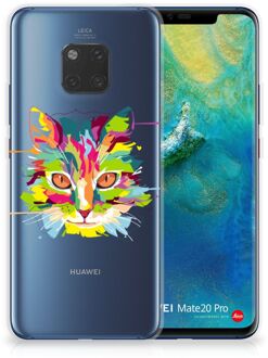 B2Ctelecom Huawei Mate 20 Pro Uniek TPU Hoesje Cat Color