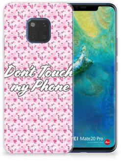 B2Ctelecom Huawei Mate 20 Pro Uniek TPU Hoesje Flowers Pink DTMP