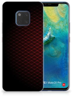 B2Ctelecom Huawei Mate 20 Pro Uniek TPU Hoesje Geruit Rood