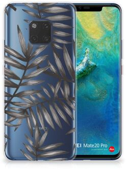 B2Ctelecom Huawei Mate 20 Pro Uniek TPU Hoesje Leaves Grey