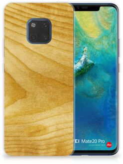 B2Ctelecom Huawei Mate 20 Pro Uniek TPU Hoesje Licht Hout