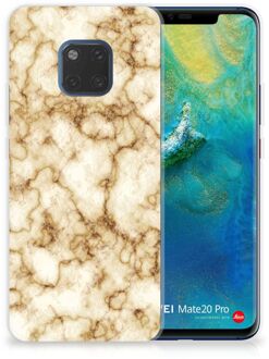 B2Ctelecom Huawei Mate 20 Pro Uniek TPU Hoesje Marmer Goud