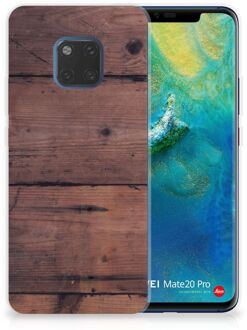 B2Ctelecom Huawei Mate 20 Pro Uniek TPU Hoesje Old Wood