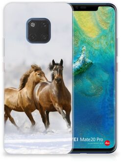 B2Ctelecom Huawei Mate 20 Pro Uniek TPU Hoesje Paarden