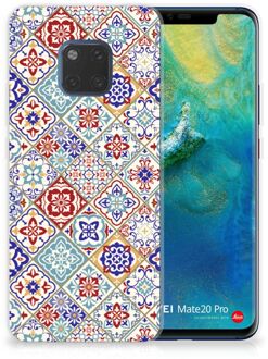 B2Ctelecom Huawei Mate 20 Pro Uniek TPU Hoesje Tiles Color