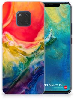 B2Ctelecom Huawei Mate 20 Pro Uniek TPU Hoesje Watercolor Dark