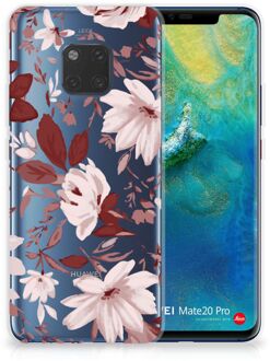 B2Ctelecom Huawei Mate 20 Pro Uniek TPU Hoesje Watercolor Flowers