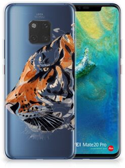 B2Ctelecom Huawei Mate 20 Pro Uniek TPU Hoesje Watercolor Tiger