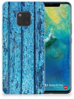 B2Ctelecom Huawei Mate 20 Pro Uniek TPU Hoesje Wood Blue