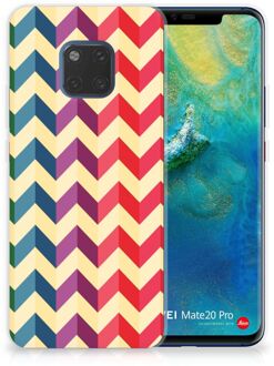 B2Ctelecom Huawei Mate 20 Pro Uniek TPU Hoesje Zigzag Color