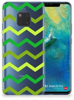 B2Ctelecom Huawei Mate 20 Pro Uniek TPU Hoesje Zigzag Groen