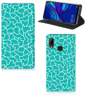 B2Ctelecom Huawei P Smart (2019) Standcase Hoesje Design Cracks Blue