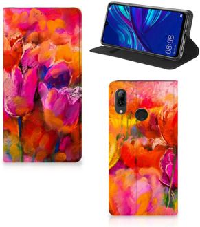 B2Ctelecom Huawei P Smart (2019) Standcase Hoesje Design Tulpen