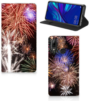 B2Ctelecom Huawei P Smart (2019) Standcase Hoesje Design Vuurwerk