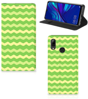 B2Ctelecom Huawei P Smart (2019) Standcase Hoesje Design Waves Green