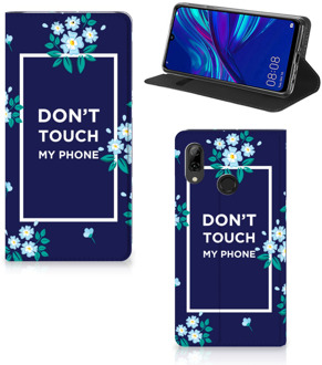 B2Ctelecom Huawei P Smart (2019) Standcase Hoesje Flowers Blue DTMP