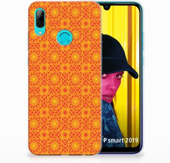 B2Ctelecom Huawei P Smart 2019 TPU Hoesje Design Batik Orange