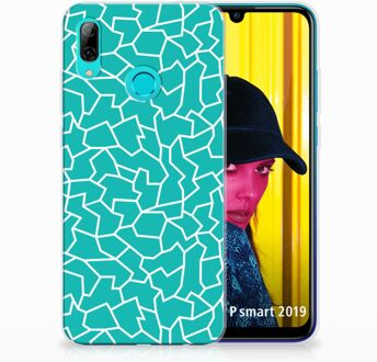 B2Ctelecom Huawei P Smart 2019 TPU Hoesje Design Cracks Blue